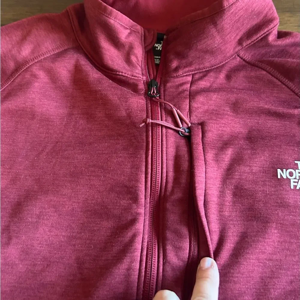 The North Face ½ Zip Pullover Jacket Size XL Men's Heathered Maroon Canyon-lands